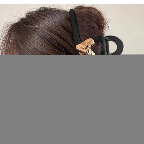 빅사이즈 무광 금빛 하트 럭셔리 헤어 집게