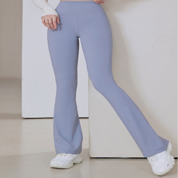 부츠컷 요가 필라테스 스포츠 레깅스 블루