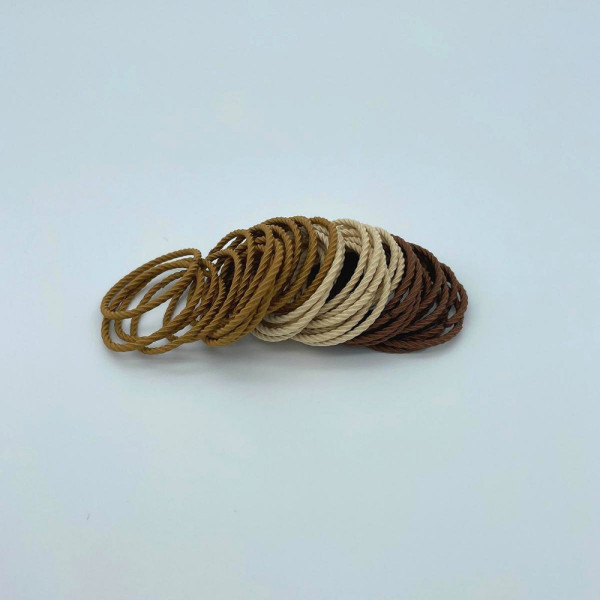 헤어악세사리 고무줄 머리끈 삼색 4.5cm 50pcs