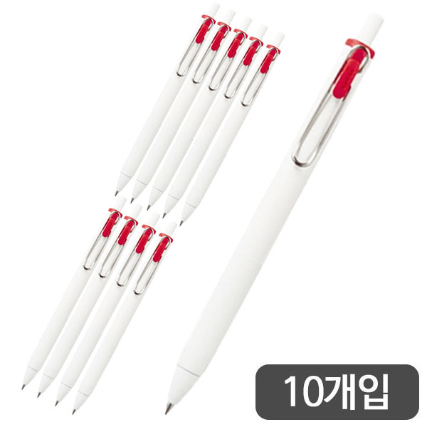 미쯔비시)유니볼one겔펜(UMN-S/0.5mm/레드)-다스(10개입)