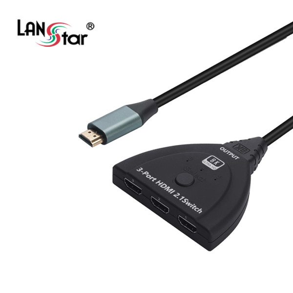 HDMI 3대1 선택기 케이블 타입 8K 4K 1080P 해상도 HDR HDCP2.3