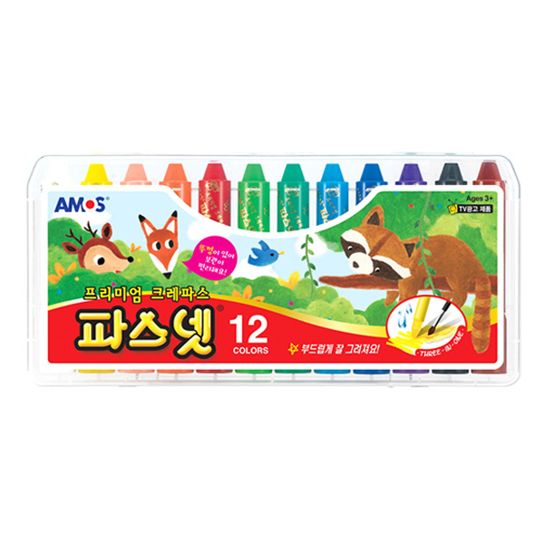 유아 크레파스 크레용 미술놀이 파스넷 크레파스 12색