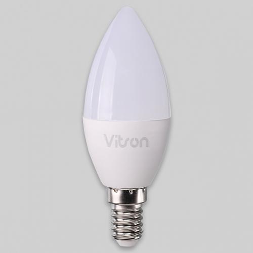 비츠온 촛대구 LED 5W E14 3K 불투명 전구색 KS