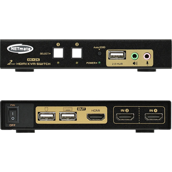 화면전환 유/무전원 HDMI KVM 2x1 스위치 케이블포함