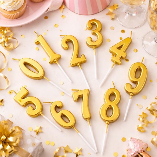 생일 케이크 숫자초 은은한 금빛 생동감 있는 연출 촛불BM-322