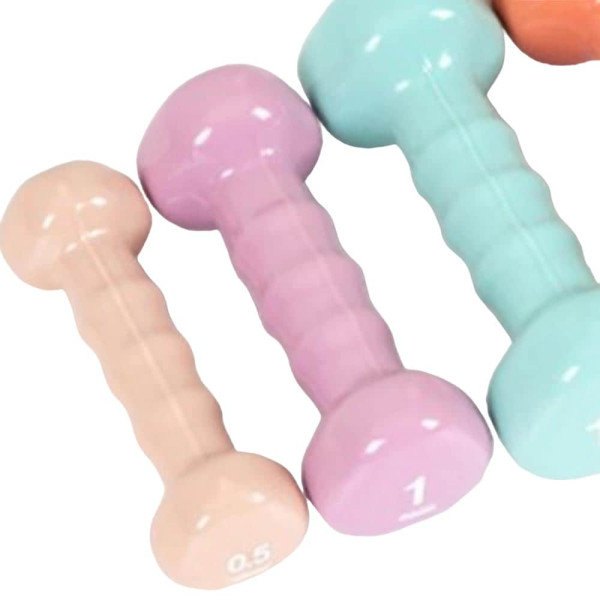 PVC 삼각 아령 1kg 스위트라일락