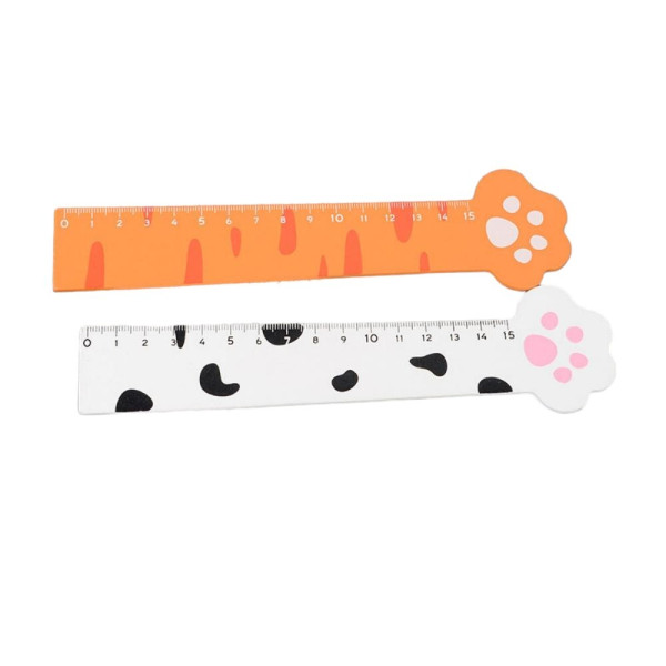 큐티 고양이발 15cm 자 화이트
