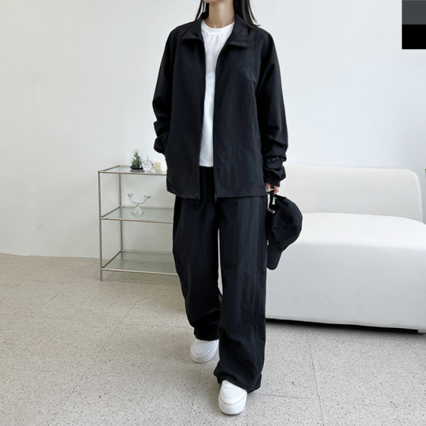 GQQ SF1033W-SF1034W 집업 바람막이 나일론 바지 세트