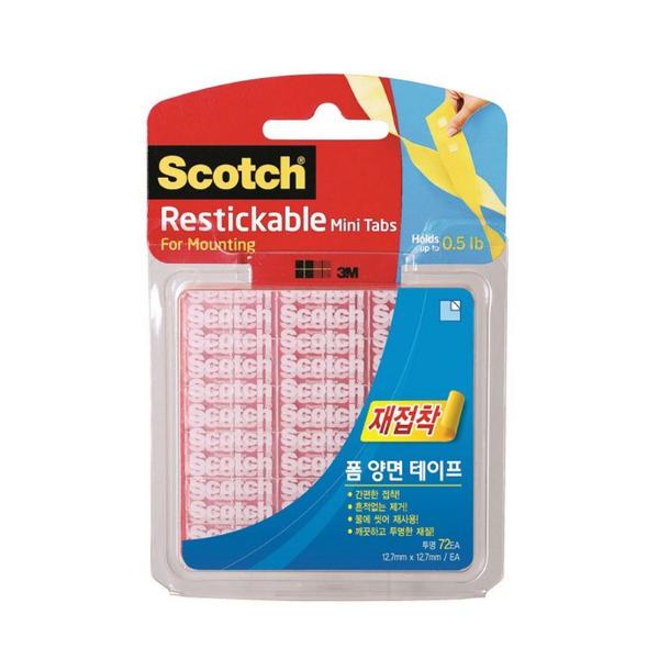 3M 재접착폼양면테이프 R103(12.7x12.7mm 72개입)