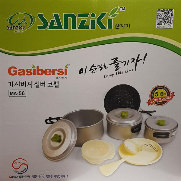 산지기 가시버시 6인용 캠핑 실버코펠세트 56