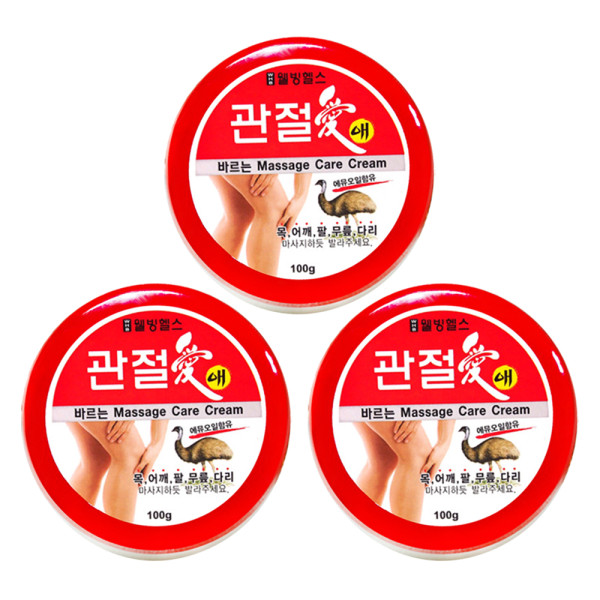 웰빙헬스 바르는 마사지크림 관절애 100g 3개
