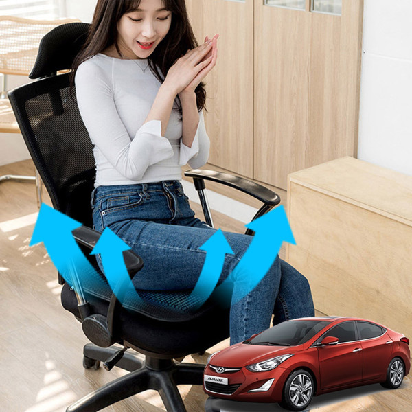 아반떼AD 시원한쿨링팬 메쉬 쿨링방석 호환