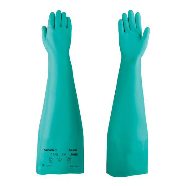 안셀 알파텍 58-008 니트릴 내화확 긴장갑 64cm 8호