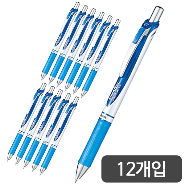 펜텔)에너겔 메탈포인트펜(BL77/0.7mm/청색)-다스(12개입)