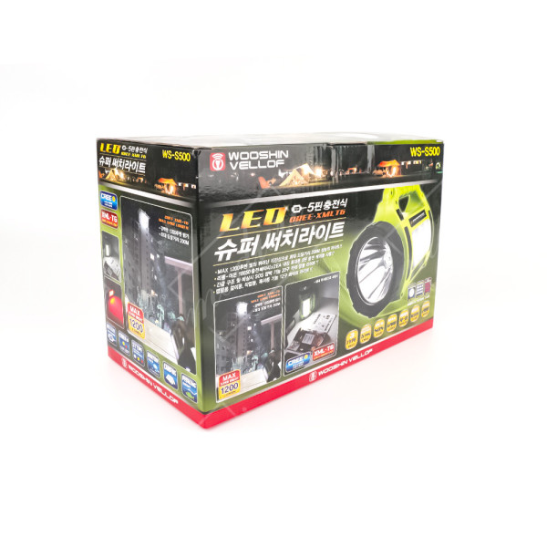 LED슈퍼써치라이트 WS-S500 충전식 비상점멸등 캠핑