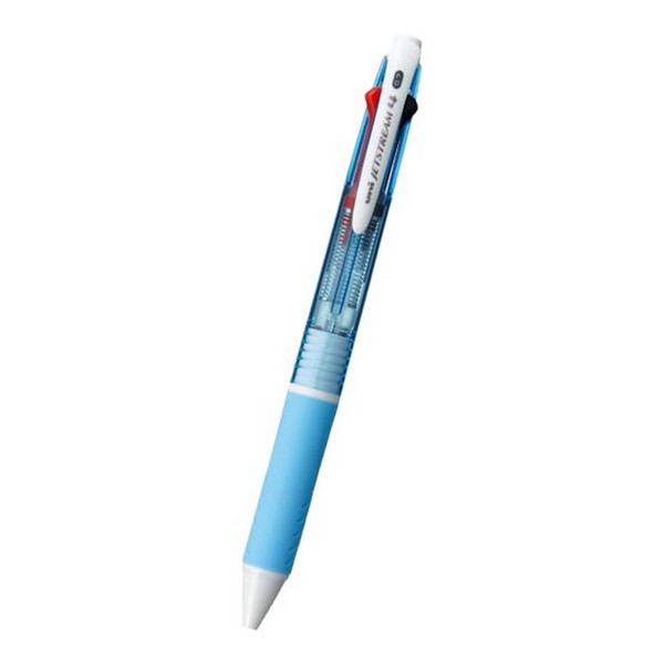 유니 제트스트림 4색 SXE4-500-0.7 라이트블루
