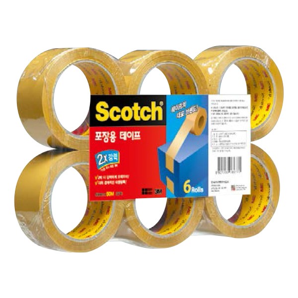 3M 포장용 테이프 3615-6 갈색 48mm x 50M x 6롤
