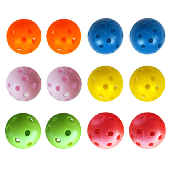 플라스틱골프공 24Pcs 42MM 기류 컬러 스윙 연습 골프