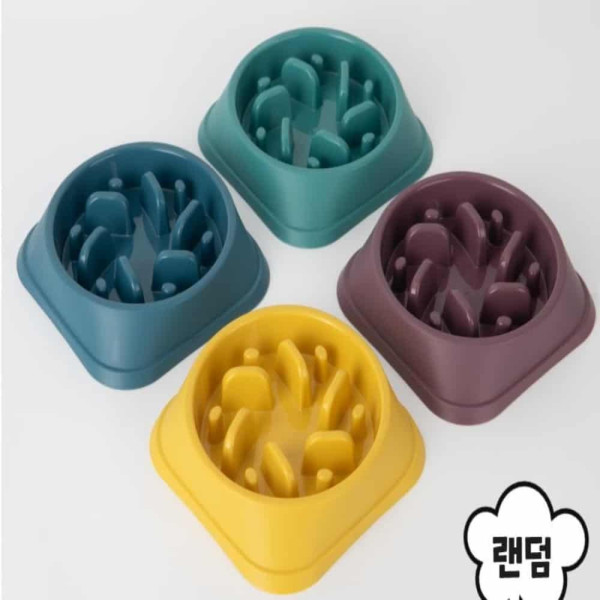 애견 돌기형 밥그릇 슬로우 식기