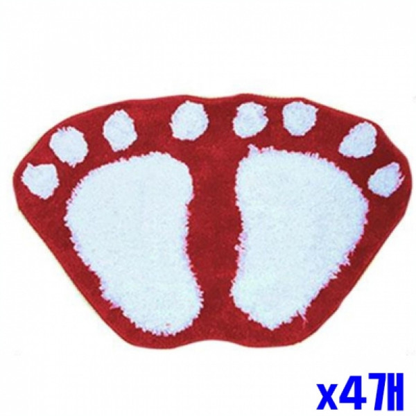 발디자인 매트 소 60x38cm 색상랜덤 X4개 발매트