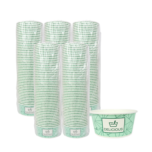 더웰 일회용 종이용기520ml 50P 5개 분식용기 일회용용기 컵밥용기 일회용식기