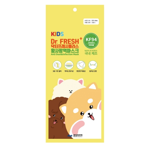 닥터프레시플러스 마스크 KF94 소형 흰색 개별 박스 435개