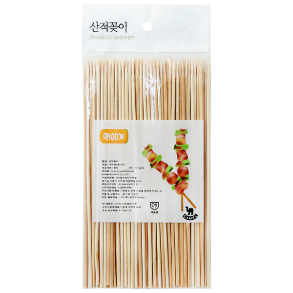 대나무 산적꽂이 18cm 100P