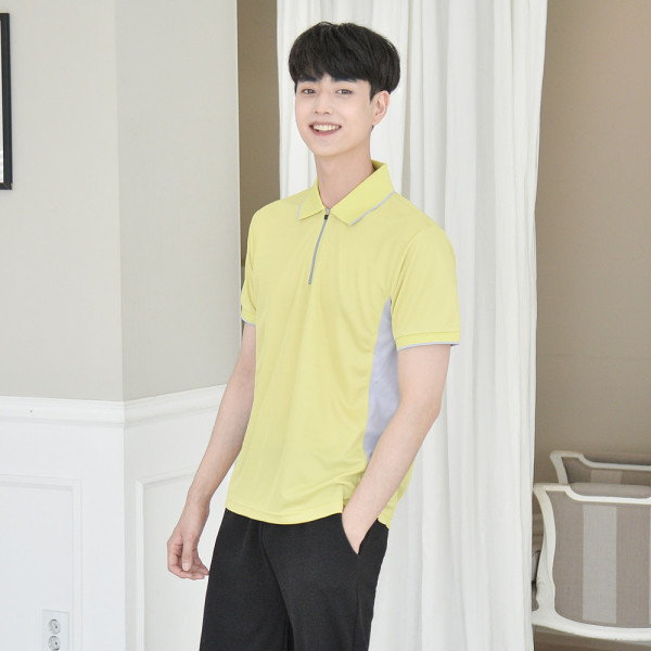 교복몰 [긴팔가능] 쿨론 원단 옆 배색 카라티셔츠