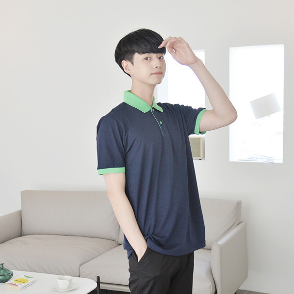 교복몰 투컬러 배색 피케티 (9colors) 티셔츠