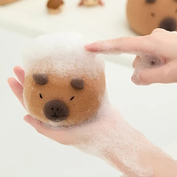 카피바라 샤워볼 샤워 목욕 때밀이 스펀지 타올 타월 때수건 바디브러쉬 바디솔 등때밀이
