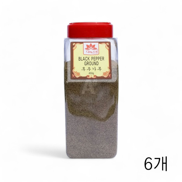 은진물산 후추가루 450g X 6개 블랙페퍼 후춧가루 흑후추 검은후추 블랙후추 순후추분말