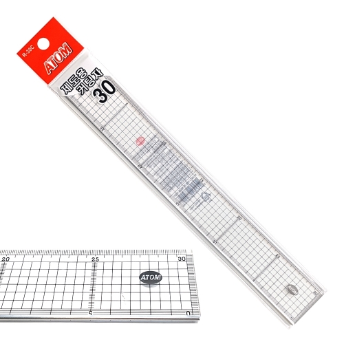 아톰 30cm 제도용 컷팅자 R 30C 308x45x4mm