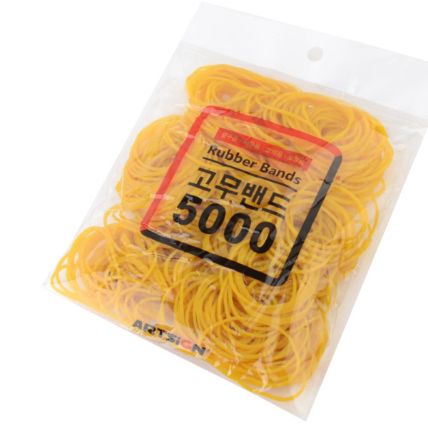 천연고무밴드 노랑 다용도고무줄 사무용품 대량구매 업소용 사무용 고무밴드 5000