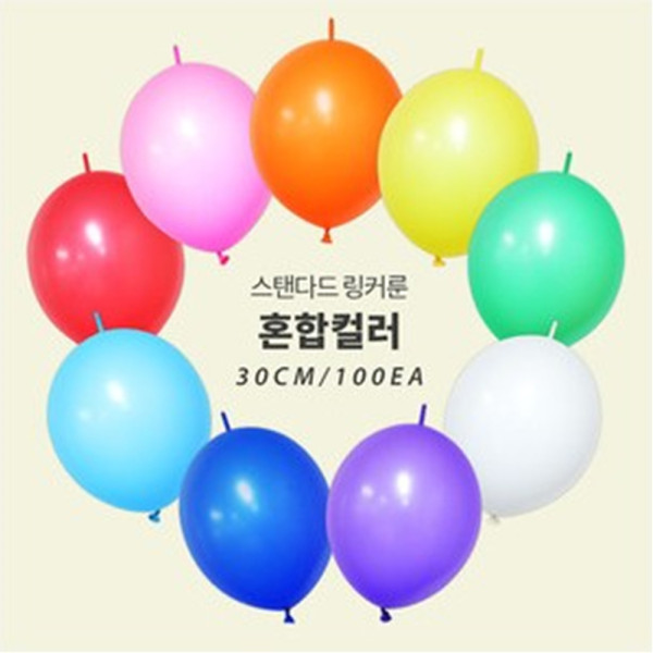 (PC) 30cm 링커룬 풍선 일반 혼합 (100개입)