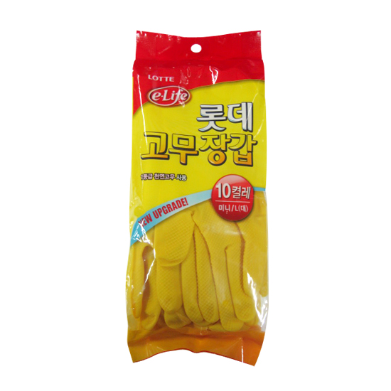 롯데고무장갑(미니_소)10켤레-노랑