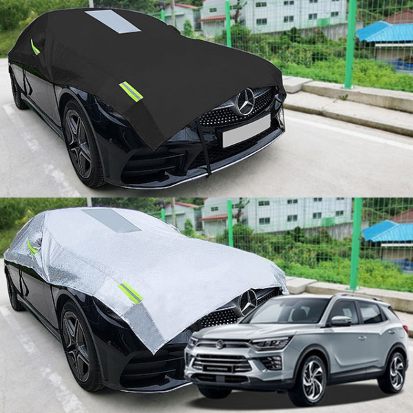 뷰티풀코란도 성에방지 덮개 자동차커버 반커버