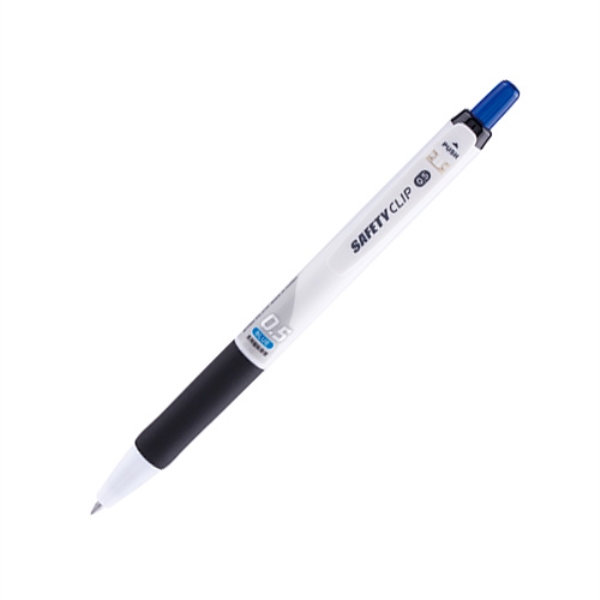 마이펜)세이프티클립 볼펜(0.5mm/청)-다스(12개입)