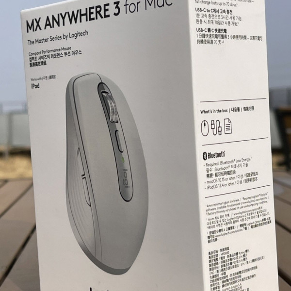 로지텍 MX Anywhere 3 for MAC 무선 마우스 화이트