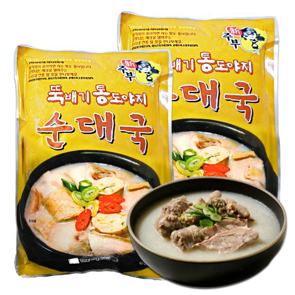 선미식품 뚝배기 통도야지 순대국 600g x 2개