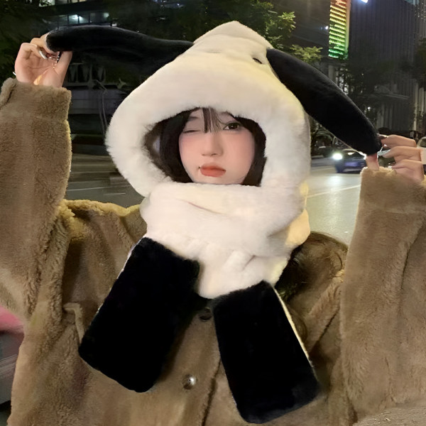 [별별창고]G 포켓형 멍멍이모자 목도리 장갑 포함