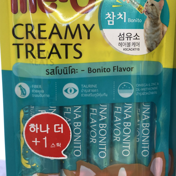 Me-O 미오 크리미 참치 스낵 반려묘 고양이 사료 75g