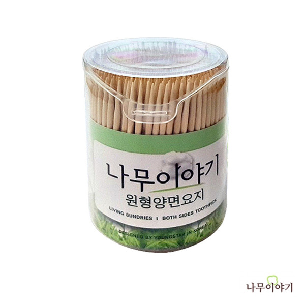 나무이야기 원형양면이쑤시개 500개입
