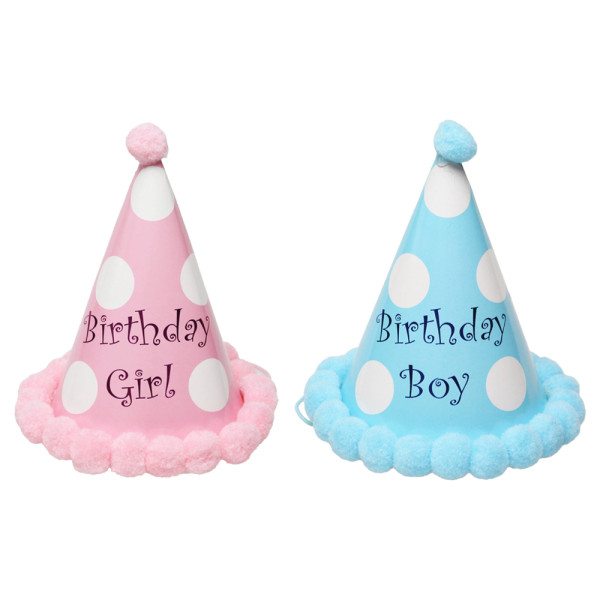 생일파티 땡땡이 방울 고깔모자 파티햇