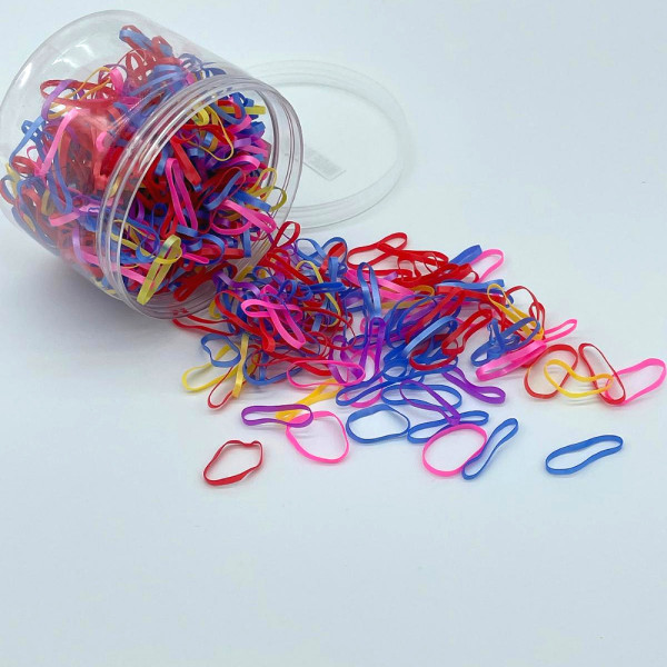 컬러 머리끈 헤어끈 고무줄세트 500pcs