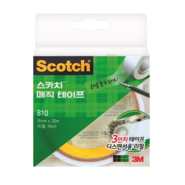 3M 매직테이프 리필 810R 18mmX20m(3인치 리필 1개입)