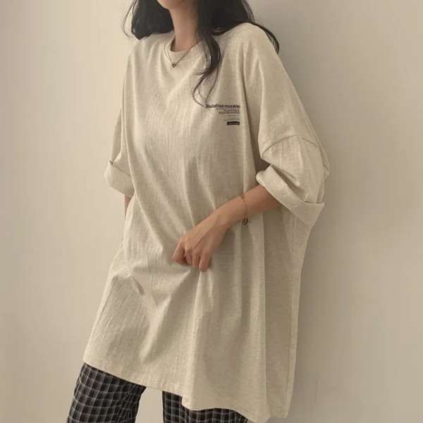 데일리 오버핏 두꺼운 오버사이즈 탄탄한 면 티셔츠