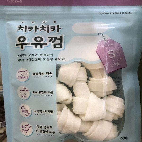 치카치카 반려견 애견 도그 우유껌 S 90g 6P