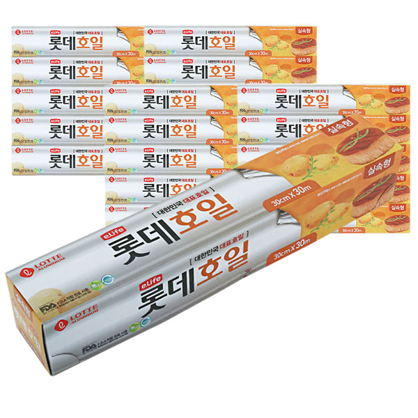(B0X)롯데호일15μ(300X30M) 업소용 실속형_20개입