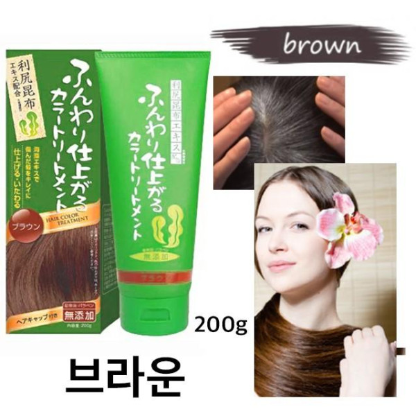 리시리 컬러 트리트먼트 헤어 새치 커버 염색 브라운