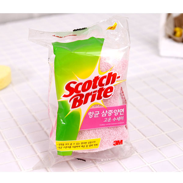 스카치브라이트삼중양면고운수세미2P